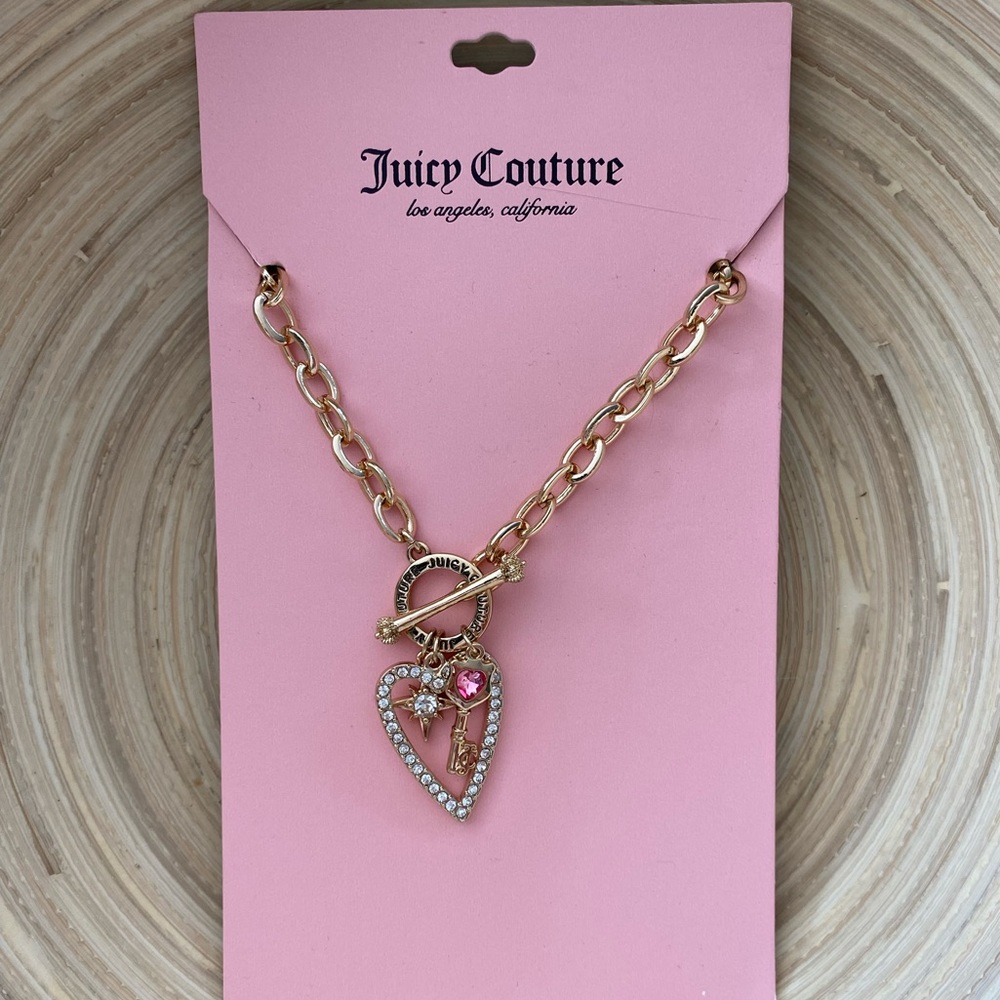 Juicy Couture Gold Chain and Charm Necklace